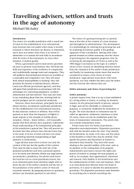 Travelling advisers, settlors and trusts in the age of autonomy