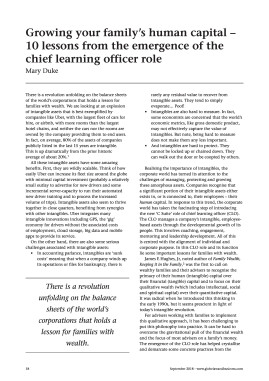 Growing your family's human capital - 10 lessons from the emergence of the chief learning officer role 