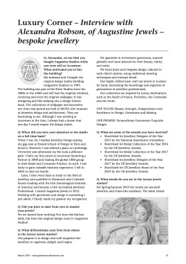 Luxury Corner - Interview with Alexandra Robson, of Augustine Jewels