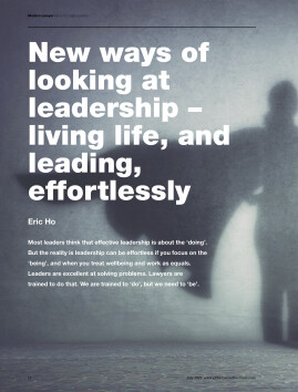 New ways of looking at leadership - living life, and leading, effortlessly
