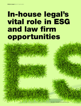 In-house legal's vital role in ESG and law firm opportunities