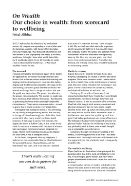 On Wealth - Our choice in wealth: from scorecard to wellbeing