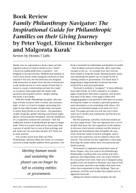 Book Review - Family Philanthropy Navigator: The Inspirational Guide for Philanthropic Families on their Giving Journey