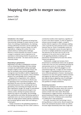 Mapping the path to merger success