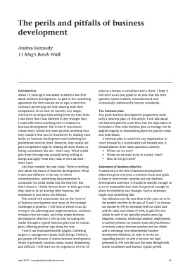 The perils and pitfalls of business development