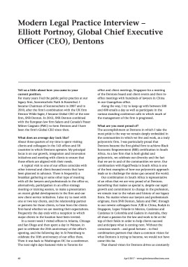 Interview - Elliott Portnoy, Global Chief Executive Officer (CEO), Dentons