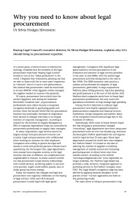 Why you need to know about legal procurement