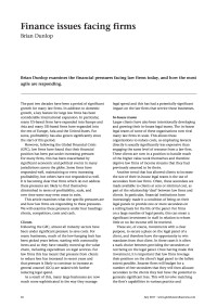 Finance and strategy: Finance issues facing firms