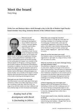 Meet the board - Tony King