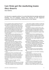 Law firms get the marketing teams they deserve