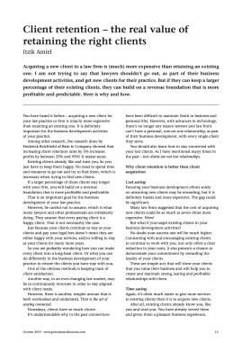 Client retention - the real value of retaining the right clients