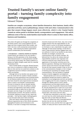 Trusted Family's secure online family portal - turning family complexity into family engagement 