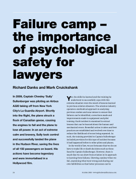 Failure camp - the importance of psychological safety for lawyers