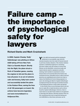 Failure camp - the importance of psychological safety for lawyers