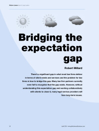Bridging the expectation gap between law firms and their clients