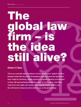 The global law firm - is the idea still alive?