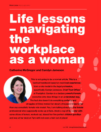 Life lessons - navigating the workplace as a woman