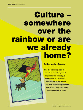 Culture - somewhere over the rainbow or are we already home?