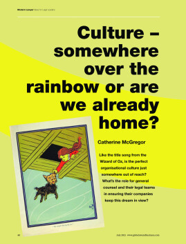 Culture - somewhere over the rainbow or are we already home?