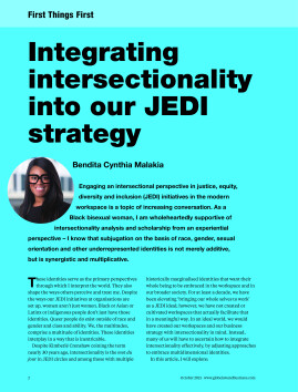 First Things First - Integrating intersectionality into our JEDI strategy