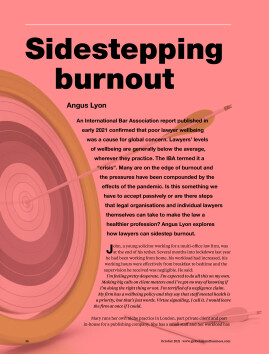 Sidestepping burnout
