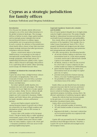 Cyprus as a strategic jurisdiction for family offices