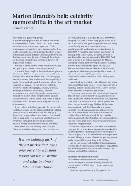 Marlon Brando's belt: celebrity memorabilia in the art market