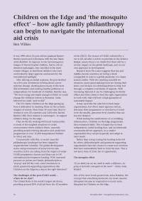 Children on the Edge and 'the mosquito effect' ? how agile family philanthropy can begin to navigate the international aid crisis