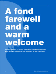 A fond farewell and a warm welcome