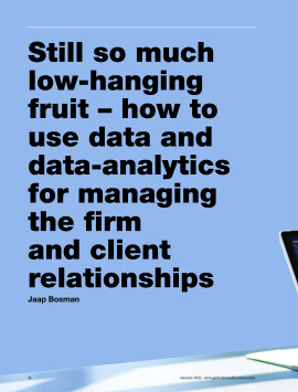 Still so much low-hanging fruit - how to use data and data-analytics