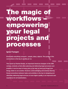 The magic of workflows - empowering your legal projects and processes