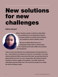 New solutions for new challenges