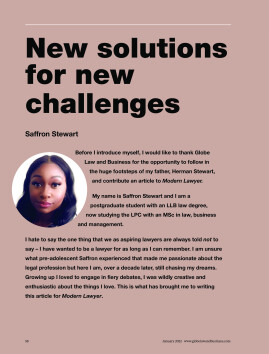 New solutions for new challenges