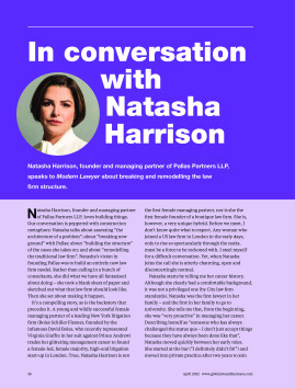 In conversation with Natasha Harrison