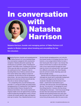 In conversation with Natasha Harrison