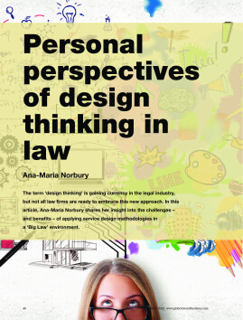 Personal perspectives of design thinking in law