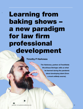Learning from baking shows - a new paradigm for law firm professional development