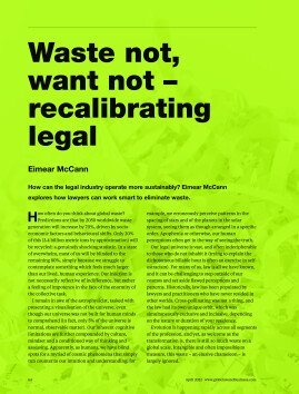 Waste not, want not - recalibrating legal