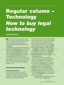 Technology - How to buy legal technology