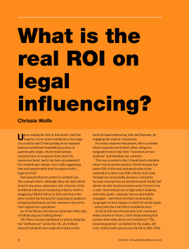 What is the real ROI on legal influencing?