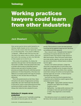 Working practices lawyers could learn from other industries