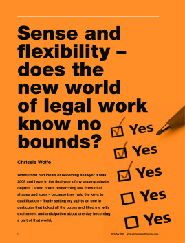 Sense and flexibility - does the new world of legal work know no bounds?