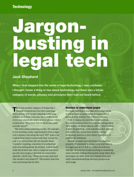 Jargon-busting in legal tech