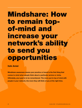 Mindshare: How to remain top of mind and increase your network's ability to send you opportunities
