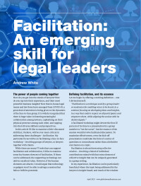 Facilitation: An emerging skill for legal leaders