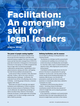 Facilitation: An emerging skill for legal leaders