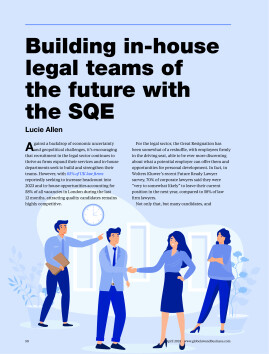 Building in-house legal teams of the future with the SQE