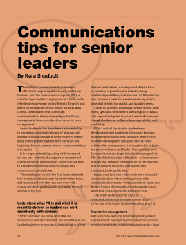 Communications tips for senior leaders