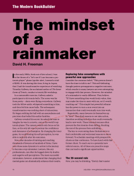 The mindset of a rainmaker