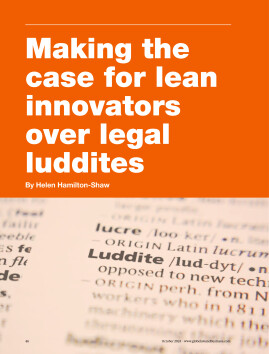 Making the case for lean innovators over legal luddites